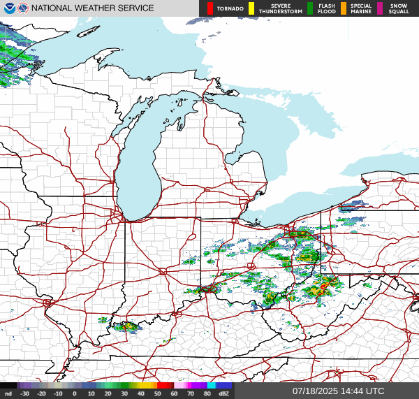 Weather radar map